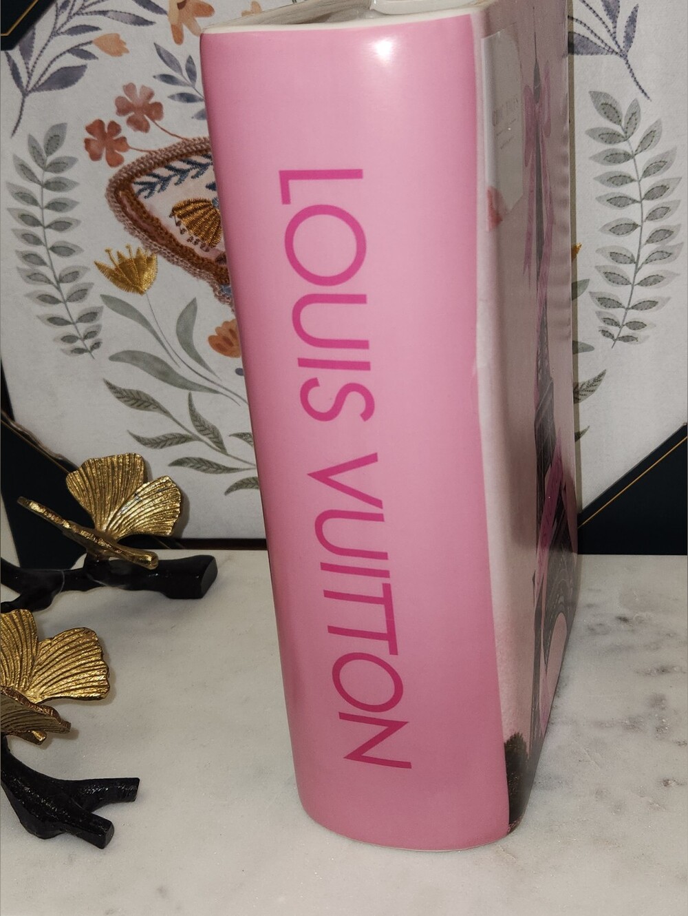 ๐ฅ Limited Edition Ceramic Makeup/ Hair Brush Holder Vase Eiffel & Lux Logo - Picture 11 of 13